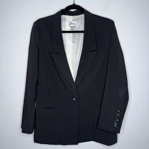 Chico’s Women’s Classic Black Single Button Stretch Blazer Size 0 (Small)